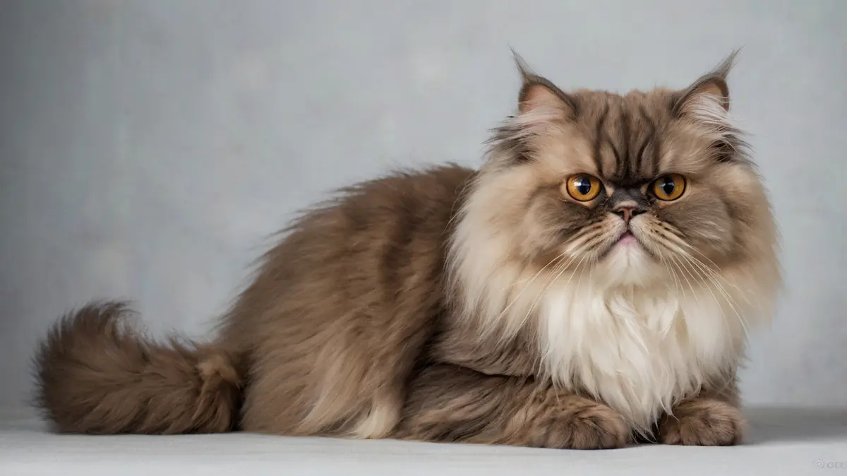 Персидская кошка с приплюснутой мордой